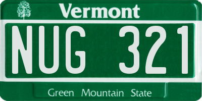 VT license plate NUG321