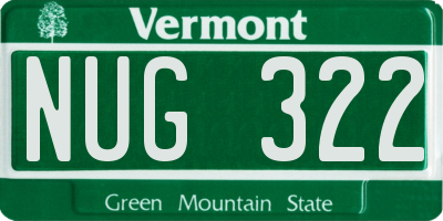 VT license plate NUG322