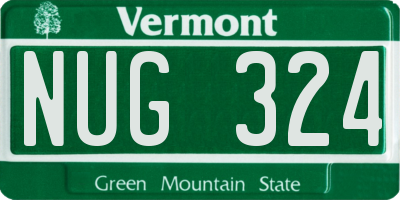 VT license plate NUG324