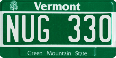 VT license plate NUG330