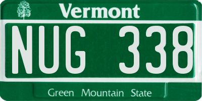 VT license plate NUG338