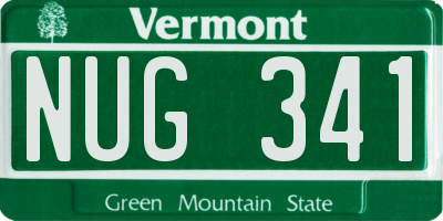 VT license plate NUG341