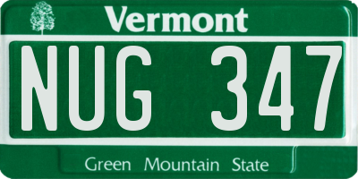 VT license plate NUG347