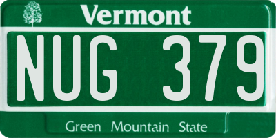 VT license plate NUG379