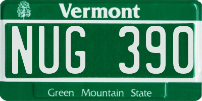 VT license plate NUG390