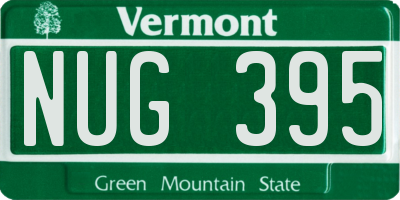 VT license plate NUG395