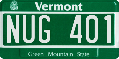 VT license plate NUG401