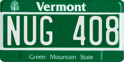 VT license plate NUG408