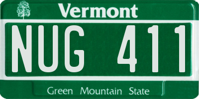 VT license plate NUG411