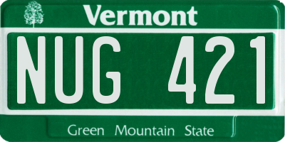 VT license plate NUG421
