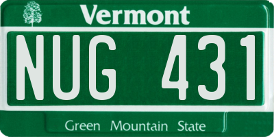 VT license plate NUG431