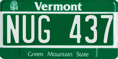 VT license plate NUG437