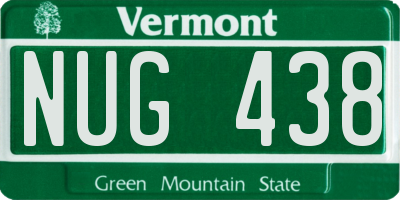VT license plate NUG438