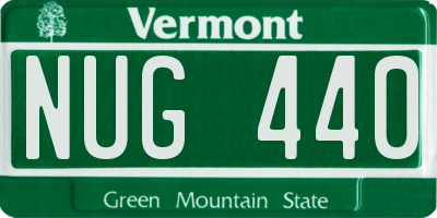 VT license plate NUG440