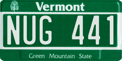 VT license plate NUG441