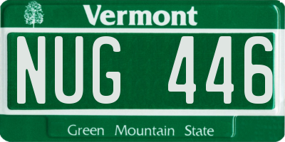 VT license plate NUG446