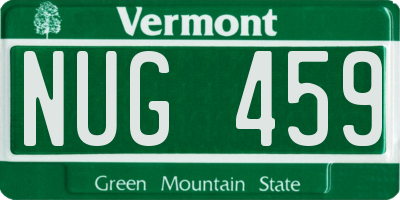 VT license plate NUG459