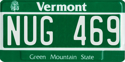 VT license plate NUG469