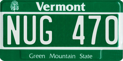 VT license plate NUG470