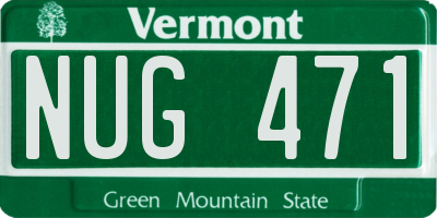 VT license plate NUG471