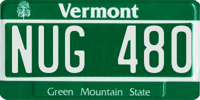 VT license plate NUG480