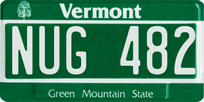 VT license plate NUG482