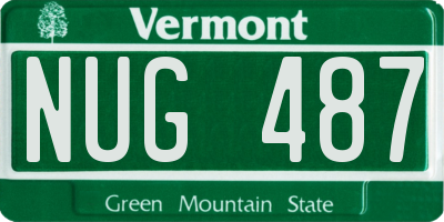 VT license plate NUG487