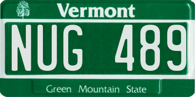 VT license plate NUG489