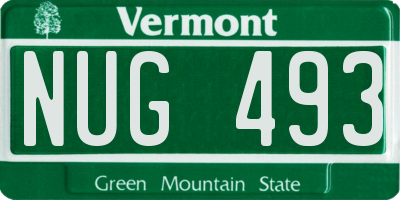VT license plate NUG493