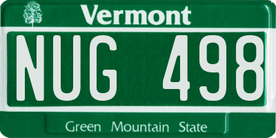 VT license plate NUG498
