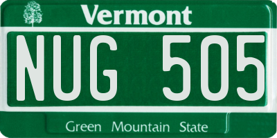VT license plate NUG505