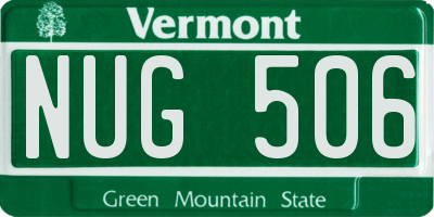 VT license plate NUG506