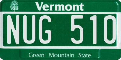 VT license plate NUG510