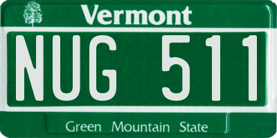 VT license plate NUG511
