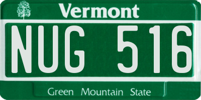 VT license plate NUG516
