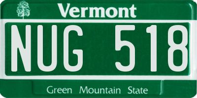 VT license plate NUG518