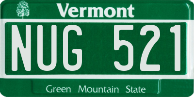 VT license plate NUG521
