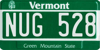 VT license plate NUG528