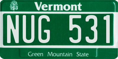 VT license plate NUG531