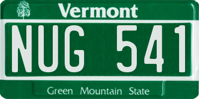 VT license plate NUG541