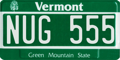 VT license plate NUG555