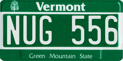 VT license plate NUG556