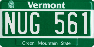 VT license plate NUG561