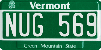 VT license plate NUG569