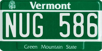 VT license plate NUG586
