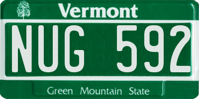 VT license plate NUG592