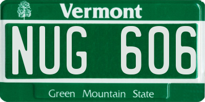 VT license plate NUG606