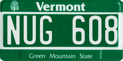 VT license plate NUG608
