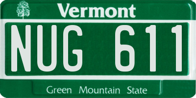 VT license plate NUG611