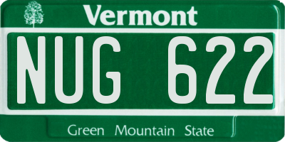 VT license plate NUG622
